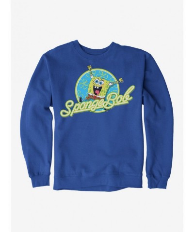 Limited-time Offer SpongeBob SquarePants Neon Circle Logo Sweatshirt $13.28 Sweatshirts