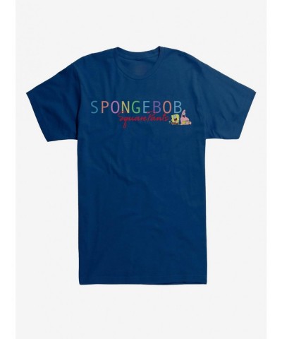 Limited Time Special Spongebob Squarepants Rainbow Font T-Shirt $6.31 T-Shirts