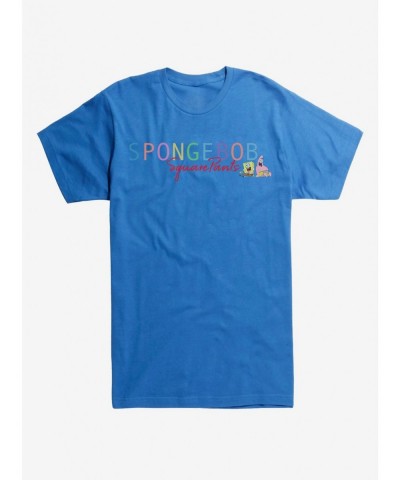 Limited Time Special Spongebob Squarepants Rainbow Font T-Shirt $6.31 T-Shirts