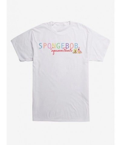 Limited Time Special Spongebob Squarepants Rainbow Font T-Shirt $6.31 T-Shirts