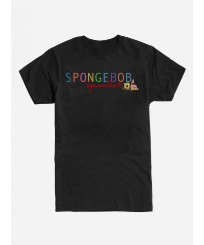 Limited Time Special Spongebob Squarepants Rainbow Font T-Shirt $6.31 T-Shirts