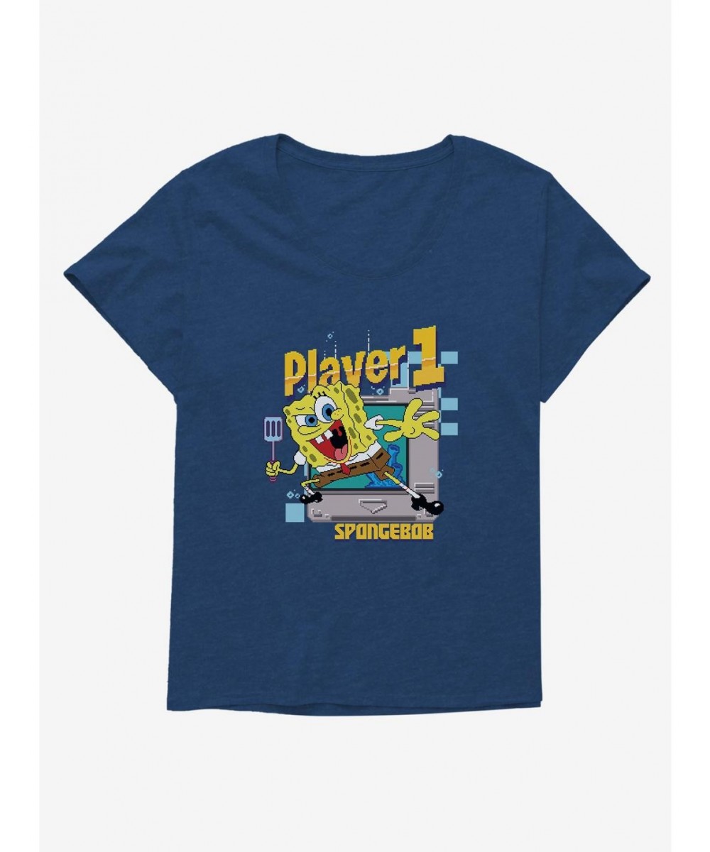 Low Price SpongeBob SquarePants Player 1 SpongeBob Girls T-Shirt Plus Size $7.65 T-Shirts