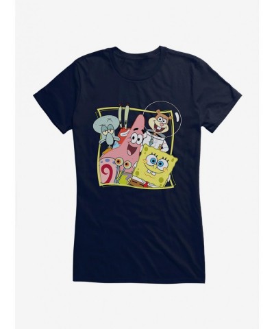 Seasonal Sale SpongeBob SquarePants Bikini Bottom Buddies Girls T-Shirt $7.97 T-Shirts