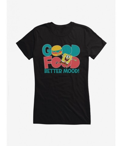 New Arrival SpongeBob SquarePants Good Food Better Mood! Girls T-Shirt $5.98 T-Shirts