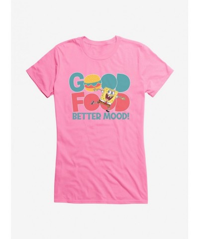 New Arrival SpongeBob SquarePants Good Food Better Mood! Girls T-Shirt $5.98 T-Shirts