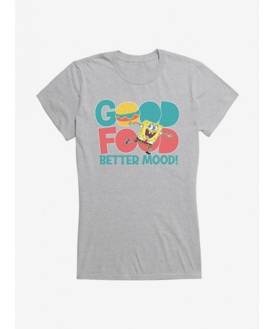 New Arrival SpongeBob SquarePants Good Food Better Mood! Girls T-Shirt $5.98 T-Shirts