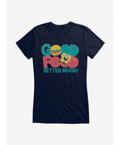 New Arrival SpongeBob SquarePants Good Food Better Mood! Girls T-Shirt $5.98 T-Shirts