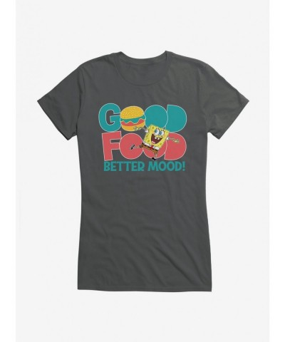 New Arrival SpongeBob SquarePants Good Food Better Mood! Girls T-Shirt $5.98 T-Shirts