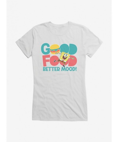 New Arrival SpongeBob SquarePants Good Food Better Mood! Girls T-Shirt $5.98 T-Shirts