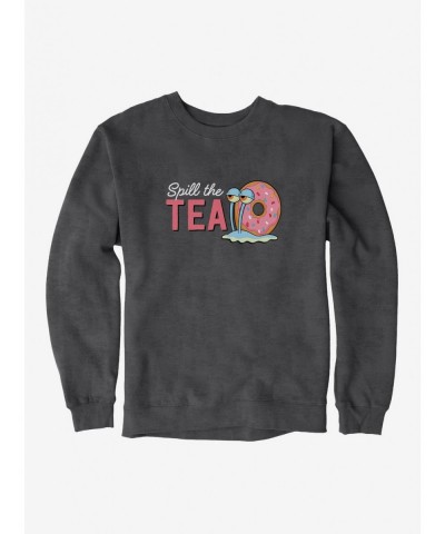 Pre-sale Discount SpongeBob SquarePants Spill The Tea Gary Sweatshirt $12.99 Sweatshirts