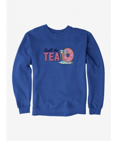 Pre-sale Discount SpongeBob SquarePants Spill The Tea Gary Sweatshirt $12.99 Sweatshirts