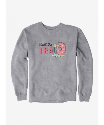 Pre-sale Discount SpongeBob SquarePants Spill The Tea Gary Sweatshirt $12.99 Sweatshirts