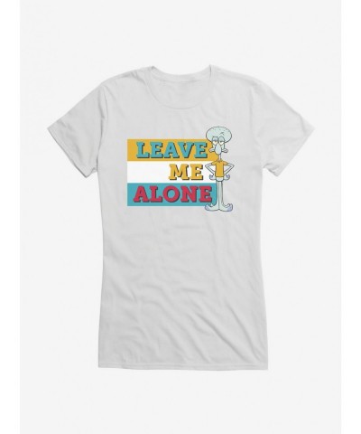 Fashion SpongeBob SquarePants Squidward Leave Me Alone Girls T-Shirt $8.76 T-Shirts