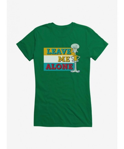 Fashion SpongeBob SquarePants Squidward Leave Me Alone Girls T-Shirt $8.76 T-Shirts