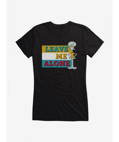 Fashion SpongeBob SquarePants Squidward Leave Me Alone Girls T-Shirt $8.76 T-Shirts