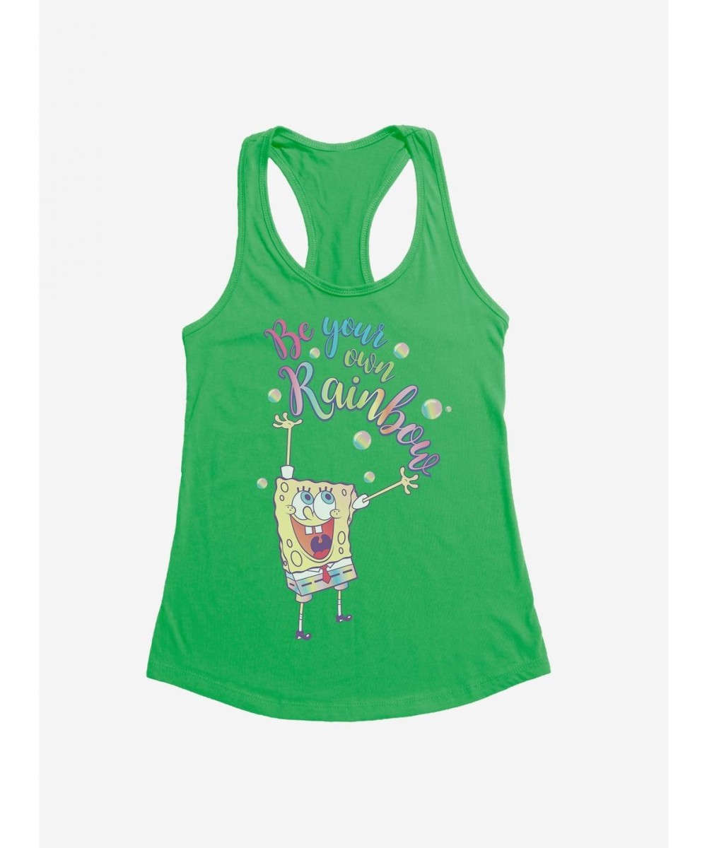 Huge Discount SpongeBob SquarePants Be Your Own Rainbow Girls Tank $9.76 Tanks