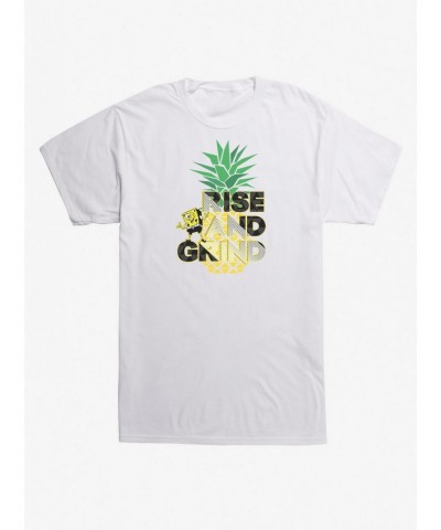 Discount Sale Spongebob Squarepants Rise annd Grind Pineapple T-Shirt $7.07 T-Shirts