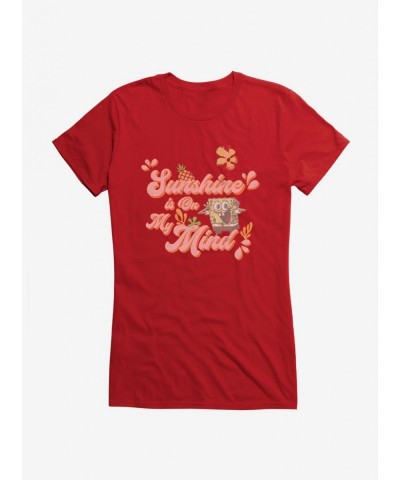 Big Sale SpongeBob SquarePants Sunshine Is On My Mind Girls T-Shirt $8.37 T-Shirts