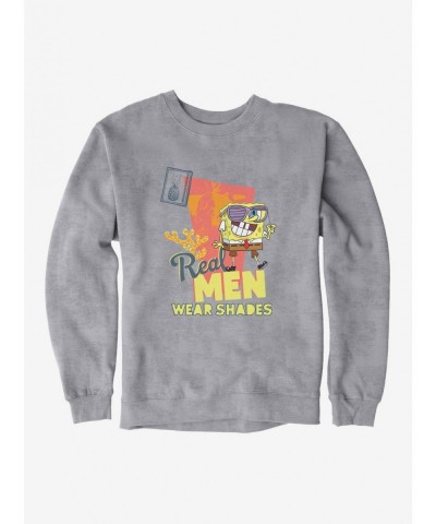 New Arrival SpongeBob SquarePants Real Men Wear Shades Sweatshirt $8.86 Sweatshirts