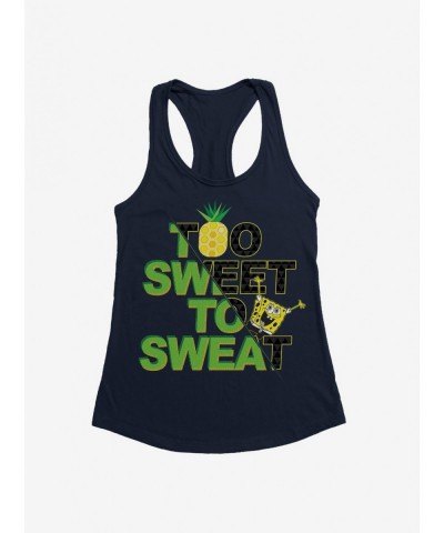 Flash Sale SpongeBob SquarePants Too Sweet To Sweat Girls Tank $9.16 Tanks