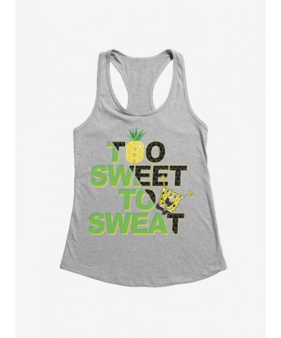 Flash Sale SpongeBob SquarePants Too Sweet To Sweat Girls Tank $9.16 Tanks