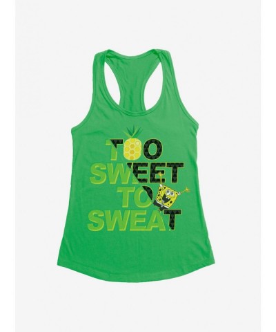 Flash Sale SpongeBob SquarePants Too Sweet To Sweat Girls Tank $9.16 Tanks