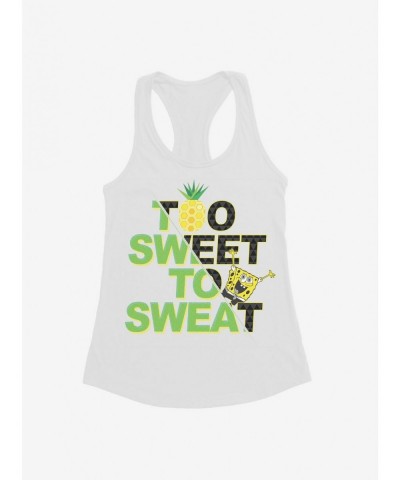 Flash Sale SpongeBob SquarePants Too Sweet To Sweat Girls Tank $9.16 Tanks