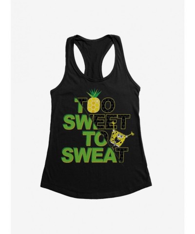 Flash Sale SpongeBob SquarePants Too Sweet To Sweat Girls Tank $9.16 Tanks