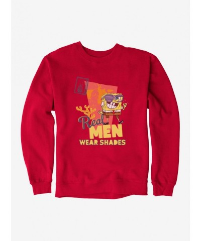 New Arrival SpongeBob SquarePants Real Men Wear Shades Sweatshirt $8.86 Sweatshirts