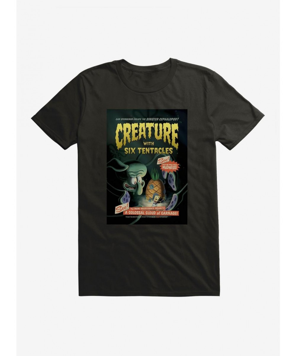 Bestselling SpongeBob SquarePants Creature With Six Tentacles T-Shirt $7.46 T-Shirts