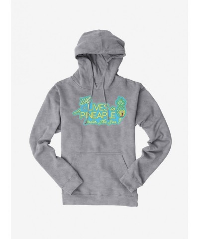 Pre-sale SpongeBob SquarePants Lives In A Pineapple Hoodie $11.14 Hoodies