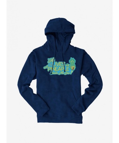 Pre-sale SpongeBob SquarePants Lives In A Pineapple Hoodie $11.14 Hoodies