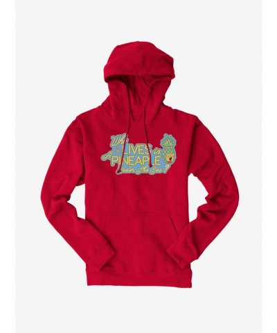 Pre-sale SpongeBob SquarePants Lives In A Pineapple Hoodie $11.14 Hoodies