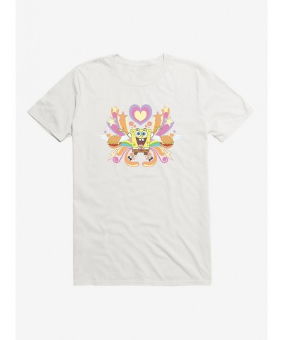 New Arrival SpongeBob SquarePants Hearts, Stars And Burgers T-Shirt $9.56 T-Shirts