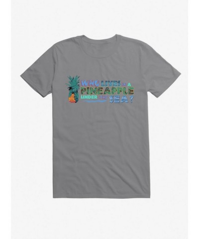 Unique Spongebob Squarepants Neon Lives In A Pineapple T-Shirt $8.60 T-Shirts