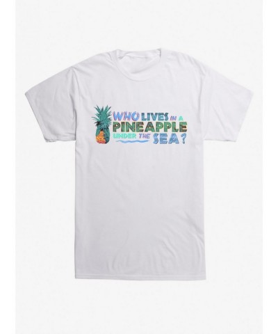 Unique Spongebob Squarepants Neon Lives In A Pineapple T-Shirt $8.60 T-Shirts