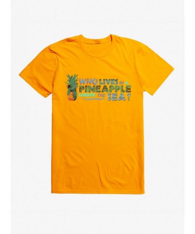 Unique Spongebob Squarepants Neon Lives In A Pineapple T-Shirt $8.60 T-Shirts