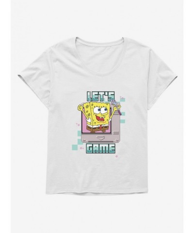 Festival Price SpongeBob SquarePants Lets Game Spatula Girls T-Shirt Plus Size $7.89 T-Shirts