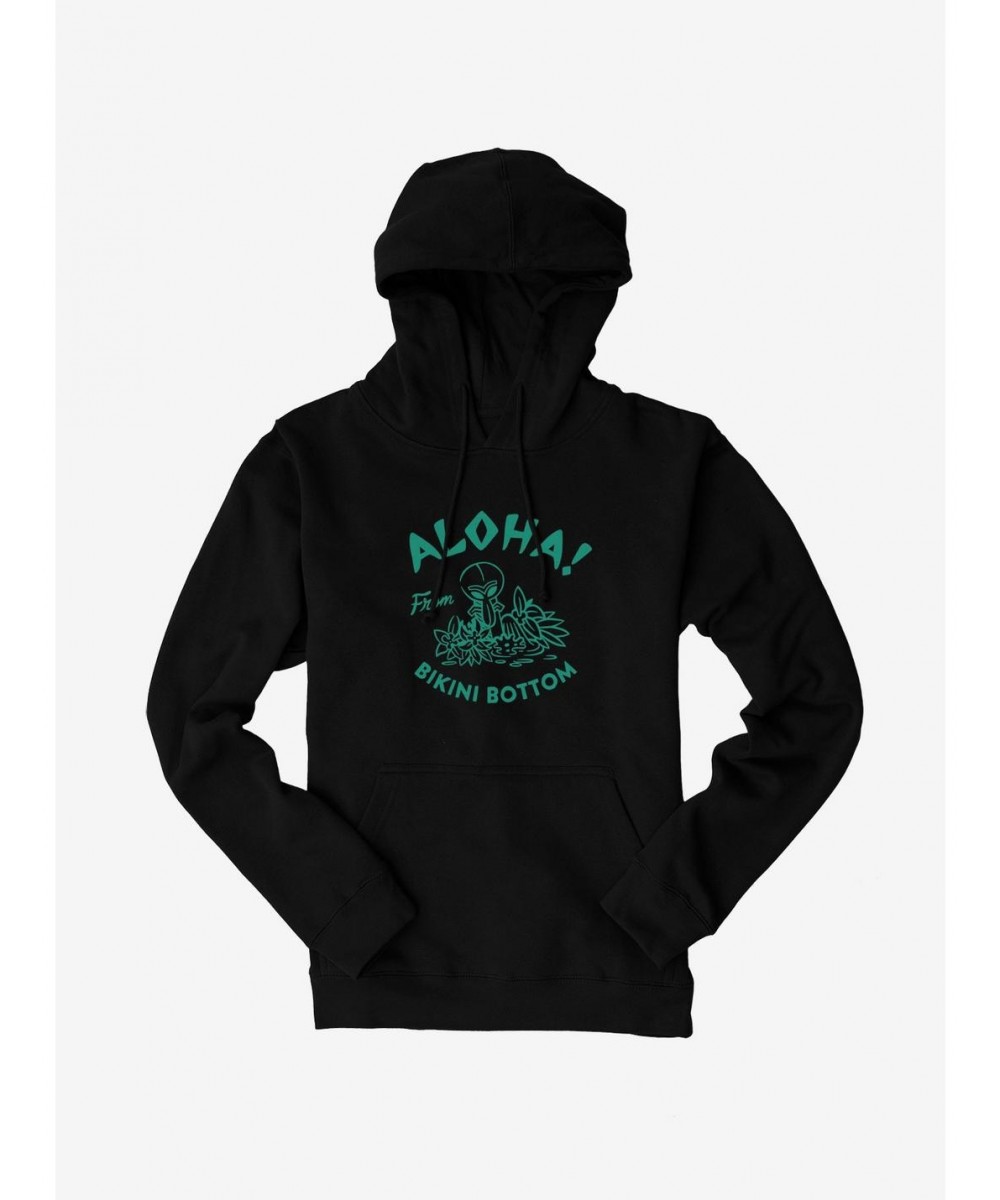 Unique SpongeBob SquarePants Squidward Aloha Hoodie $15.09 Hoodies