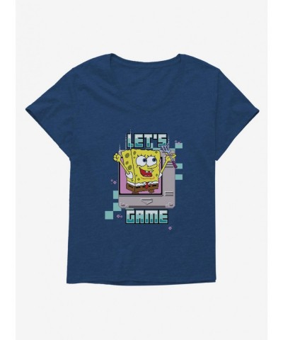 Festival Price SpongeBob SquarePants Lets Game Spatula Girls T-Shirt Plus Size $7.89 T-Shirts