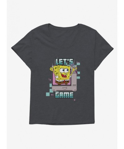 Festival Price SpongeBob SquarePants Lets Game Spatula Girls T-Shirt Plus Size $7.89 T-Shirts