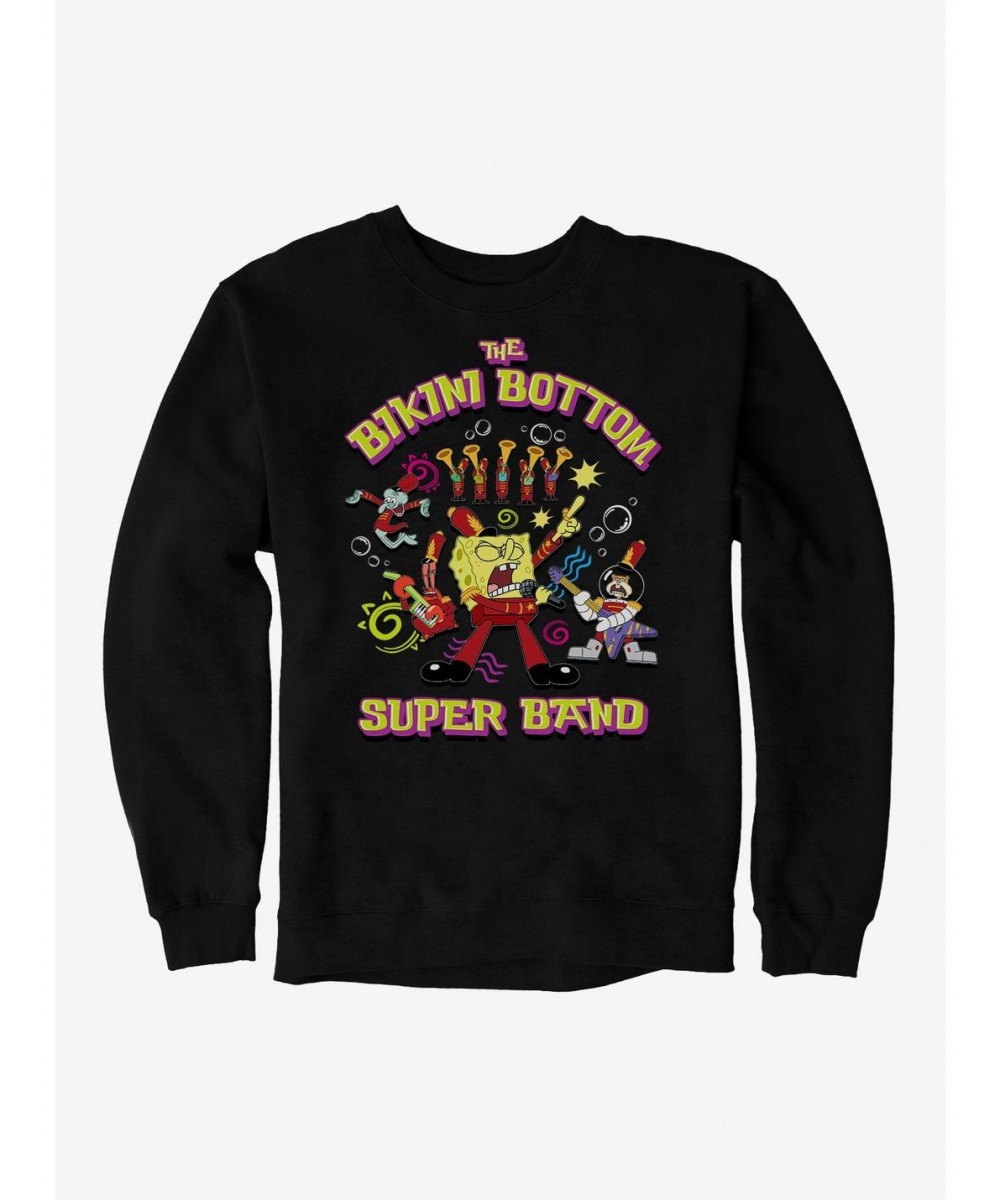 Pre-sale SpongeBob SquarePants Bikini Bottom Super Band Sweatshirt $11.51 Sweatshirts