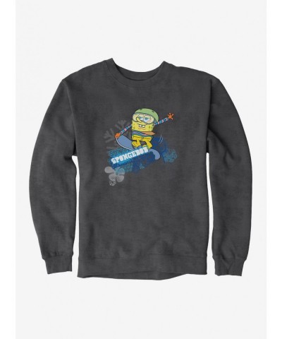 High Quality SpongeBob SquarePants Sports Snowboard Tricks Sweatshirt $13.87 Sweatshirts