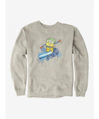 High Quality SpongeBob SquarePants Sports Snowboard Tricks Sweatshirt $13.87 Sweatshirts