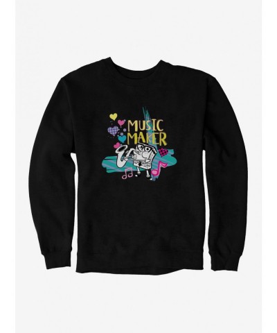 Pre-sale SpongeBob SquarePants Saxophone Playin' Music Maker Sweatshirt $9.74 Sweatshirts