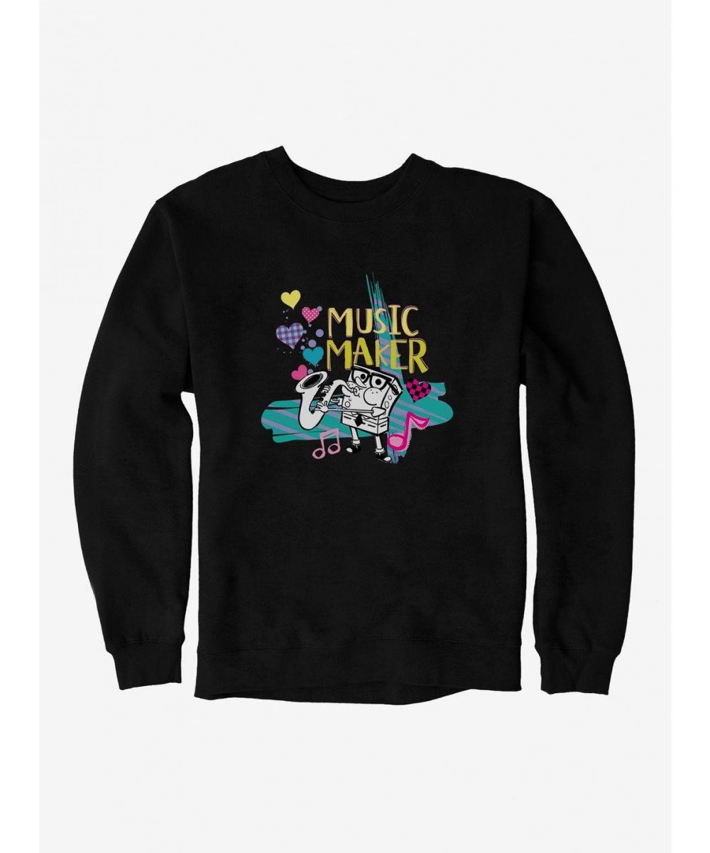 Pre-sale SpongeBob SquarePants Saxophone Playin' Music Maker Sweatshirt $9.74 Sweatshirts