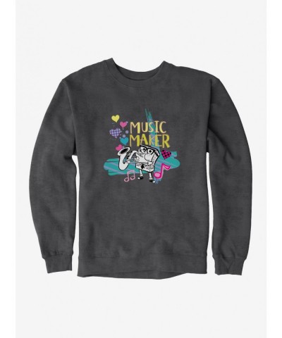 Pre-sale SpongeBob SquarePants Saxophone Playin' Music Maker Sweatshirt $9.74 Sweatshirts