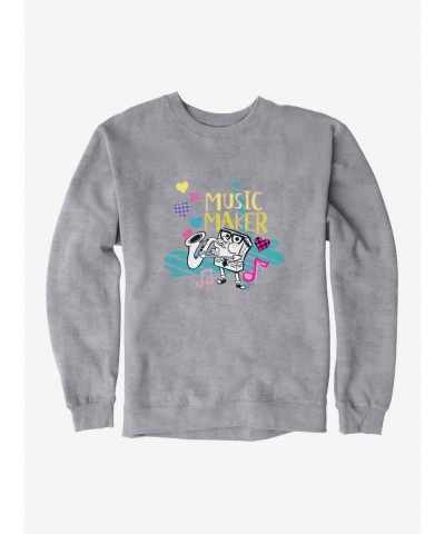 Pre-sale SpongeBob SquarePants Saxophone Playin' Music Maker Sweatshirt $9.74 Sweatshirts