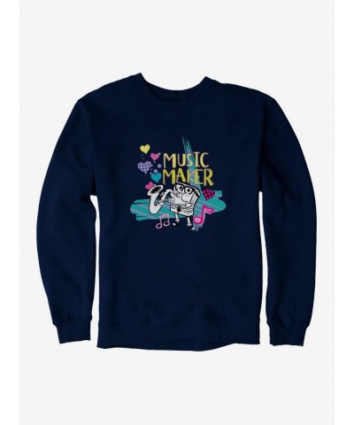 Pre-sale SpongeBob SquarePants Saxophone Playin' Music Maker Sweatshirt $9.74 Sweatshirts