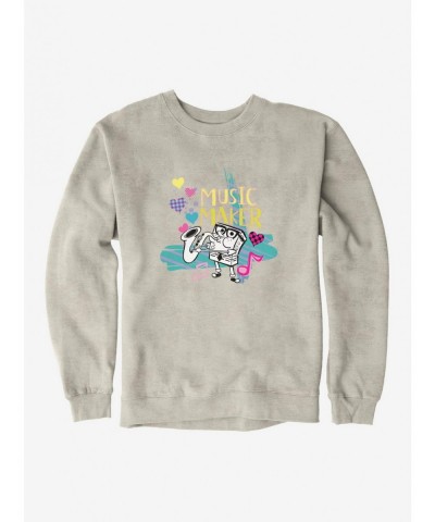 Pre-sale SpongeBob SquarePants Saxophone Playin' Music Maker Sweatshirt $9.74 Sweatshirts